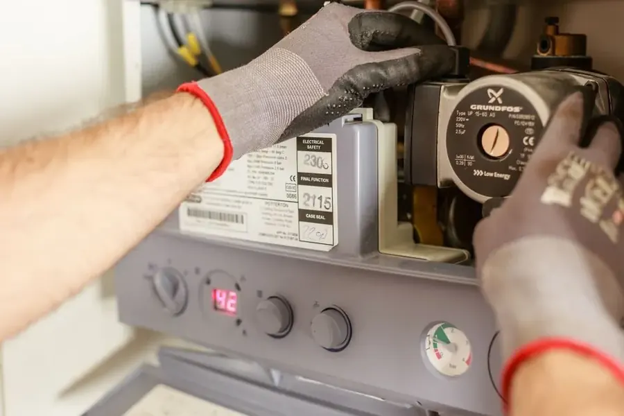 Boiler system inspection after water damage flooding in a Fairfax County property